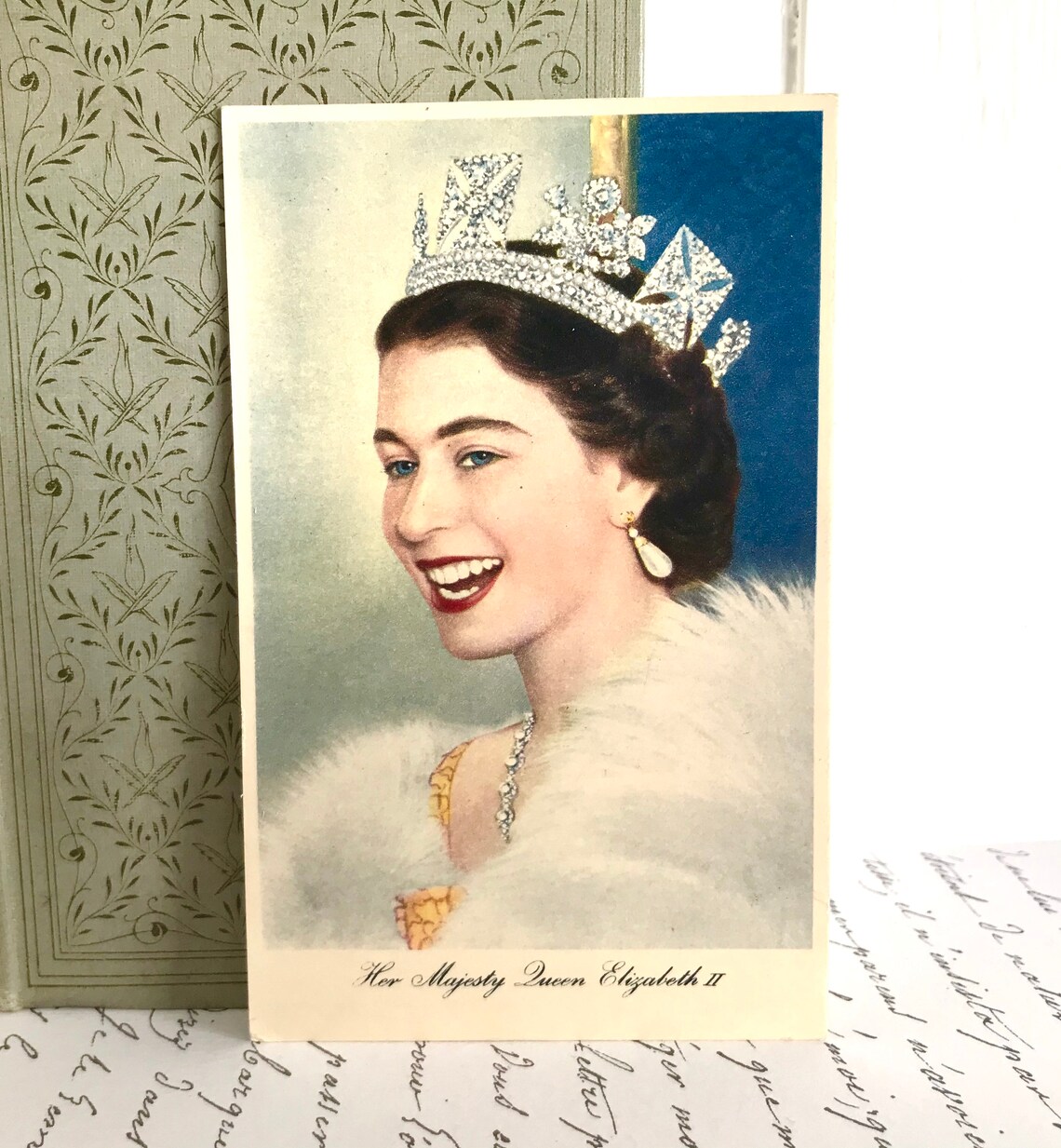 Vintage Postcard Queen Elizabeth II Coronation Photograph 1953 Etsy