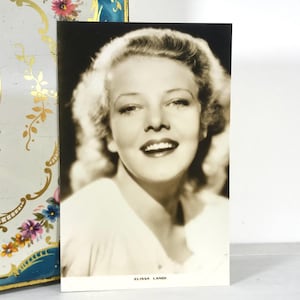 Antique Actress Postcard, Elissa Landi, Real Photograph, Glamour, 1920s Art Deco Film Star
