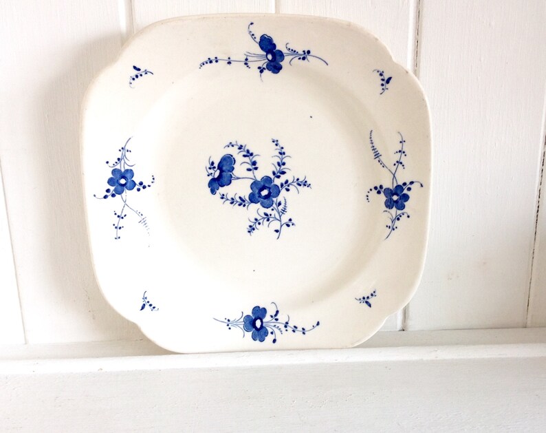 Vintage Copeland Spode Plate Leyden Blue And White China Etsy