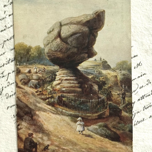 Antique Postcard, The Toad Rock, Tunbridge Wells, F W Burton, Victorian Artist