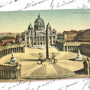 Vintage Rom Postkarte, Italienische Postkarte, Italienische Postkarte, Pietro S