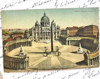 Vintage Rom Postkarte, Italienische Postkarte, Italienische Postkarte, Pietro S