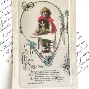 Beautiful Little Girl With Pretty Doll, Reading a Book, Real Photograph, Wildt & Kray