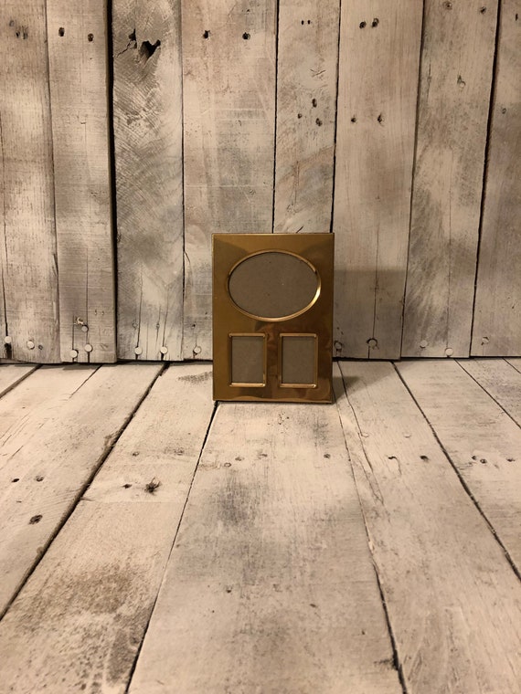 Vintage Gold Collage Picture Frame 3 Openings For 2 5 Etsy