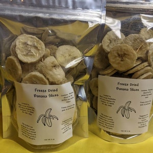 Freeze Dried Banana Slices - Etsy