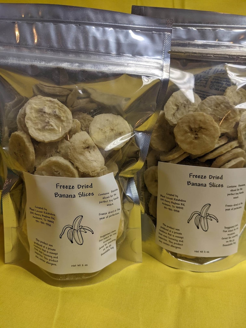 Freeze Dried Banana Slices - Etsy