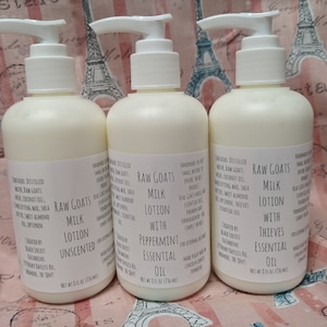Raw Goats Milk Lotion Multiple Scents