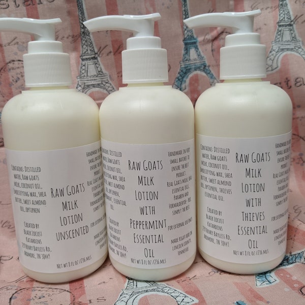 Raw Goats Milk Lotion Multiple Scents