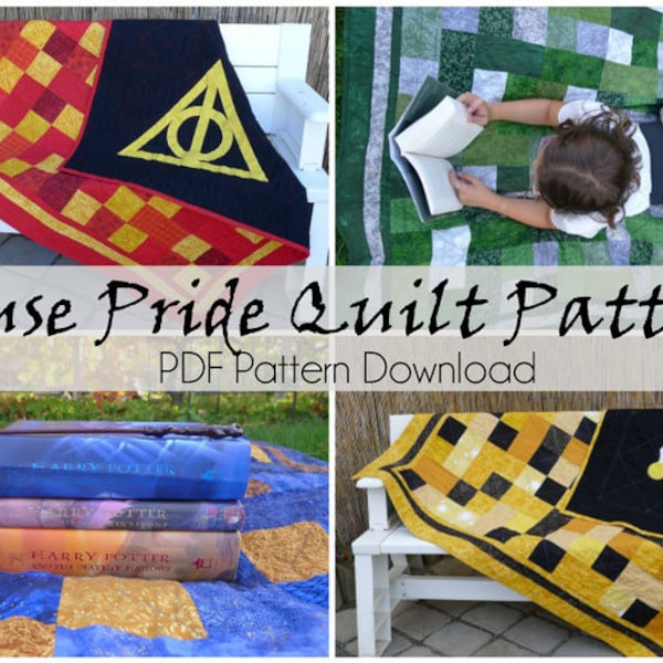 Wizard School House Pride Quilt - PDF Pattern Quilt Pattern - Early Release Version
