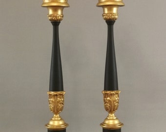 Coppia di lampade da tavolo vintage neoclassiche