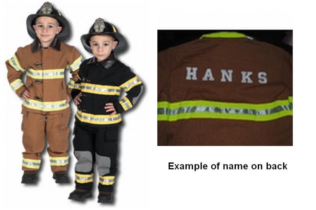 Child Fire Fighter Outfit WITH HELMET Personalized With Child or