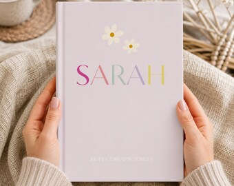 Personalized Journal | Preppy Aesthetic Notebook | Custom Name Journal Gift | Cute School Journal | Back to School Gift