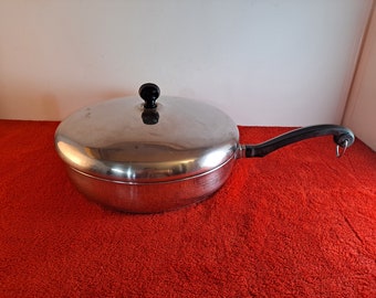 VTG Farberware 6 Quart Sauce Pot W Domed Lid Aluminum Clad Stainless Steel  Made in the USA Made to Last 6 Qt. 