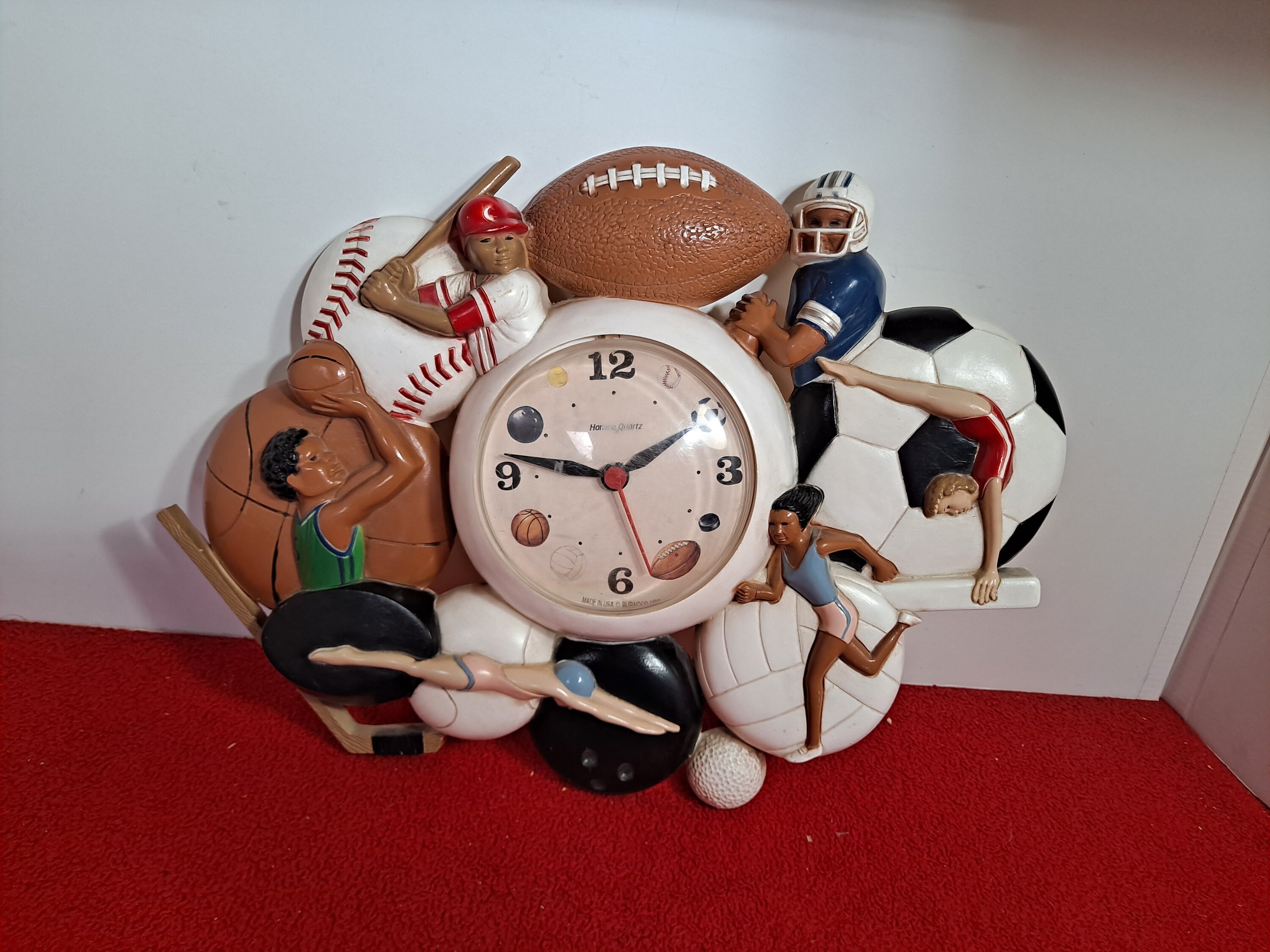 Vintage Wall Clock Burwood Products Co. 3318 Sports Clock Etsy Canada