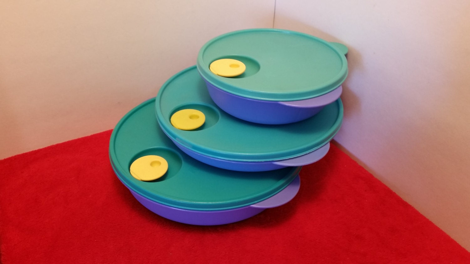 Vintage tupperware reheatable divided plates / tupperware rock Etsy