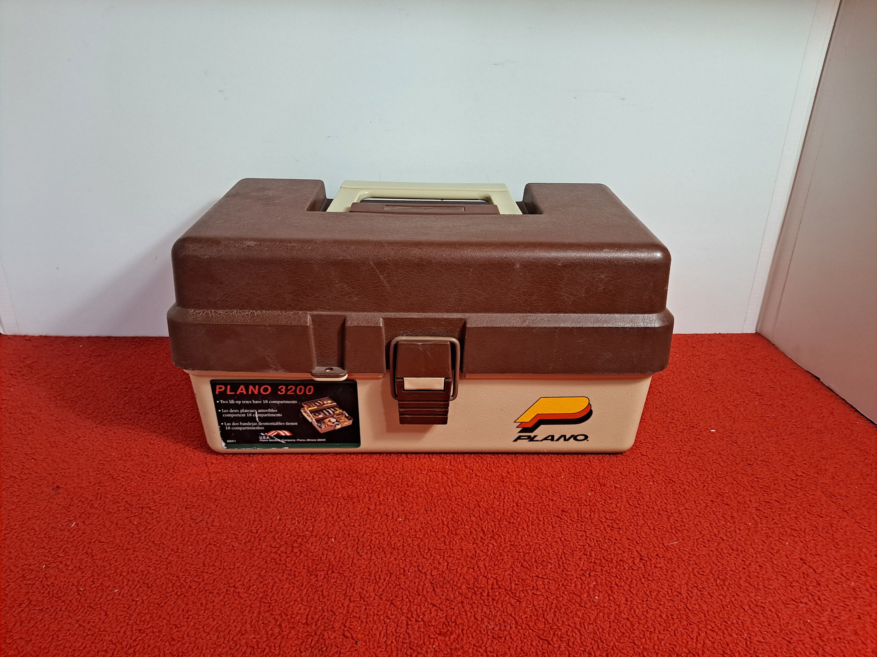 Vintage tackle box, plano 3200 tackle box, plastic tackle box, art supply  box, craft box
