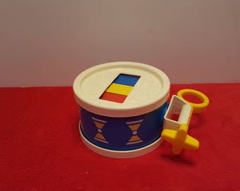 Vintage fisher price drum, xylophone, 1976 fisher price toys