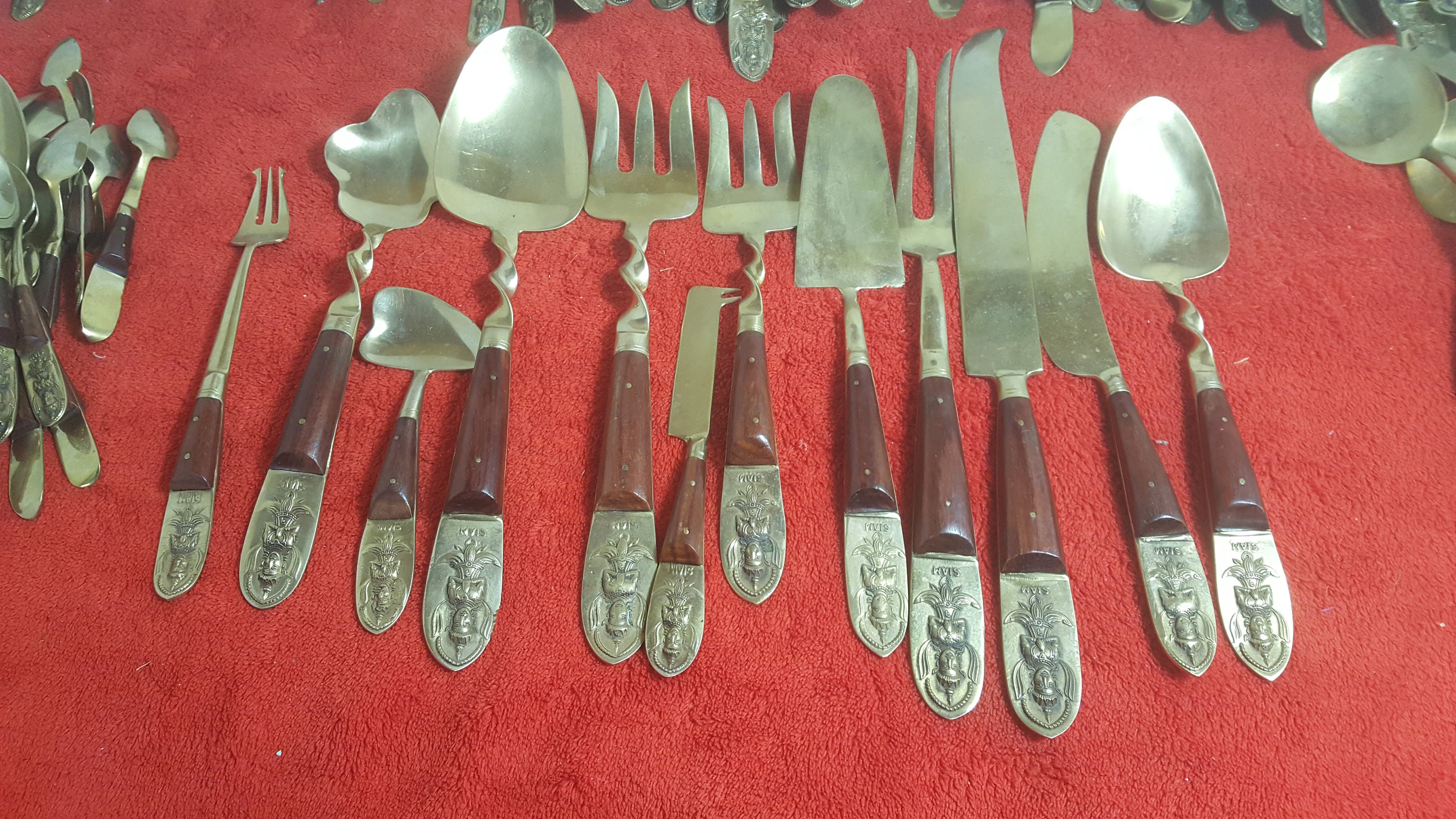 Vintage Siam Thailand Flatware Silverware Full Set 144 Etsy