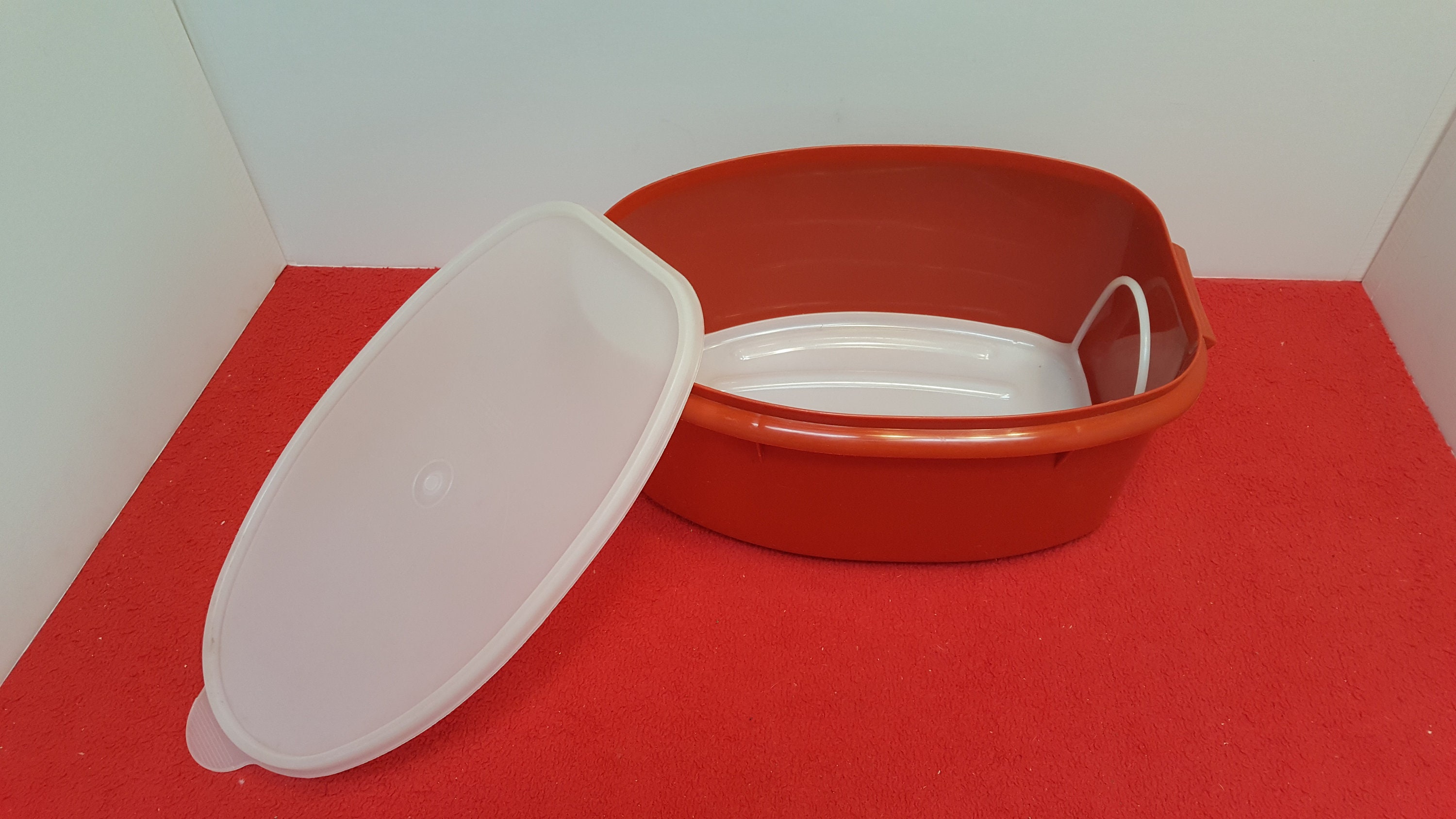 Vintage Tupperware Meat Saver Keeper #853-3 Ham Chicken Beef Good Used  Condition