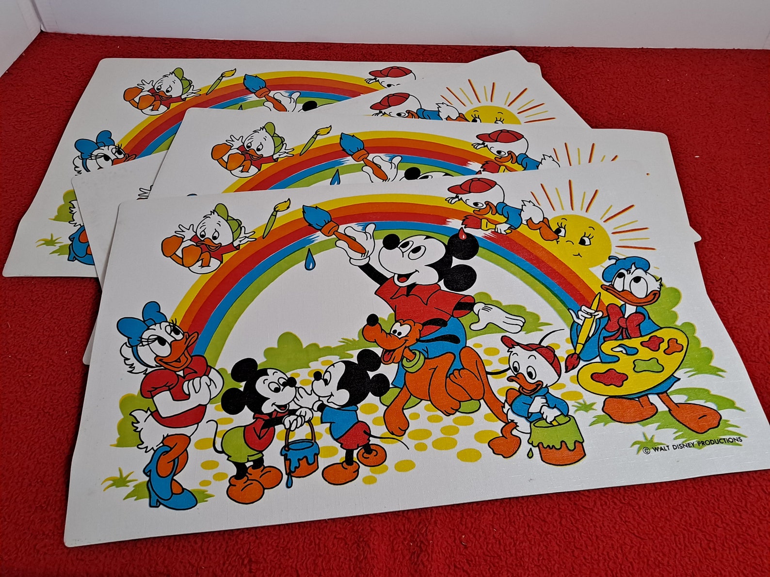 Vintage Walt Disney Placemats Childs Placemat Mickey Mouse | Etsy
