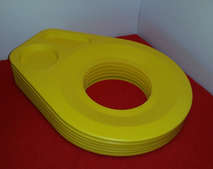 Vintage Paper Plate and Cup Holder Set of 6 Yellew Etsy