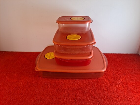 Brand New TUPPERWARE Crystalwave® Vented Container Orange Lunch Picnic