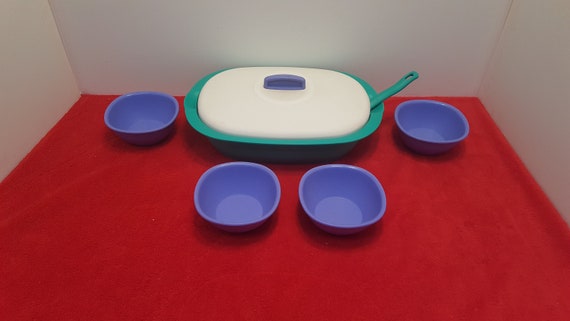 Vintage Tupperware Legacy Serving Dish Tupperware Microware Etsy