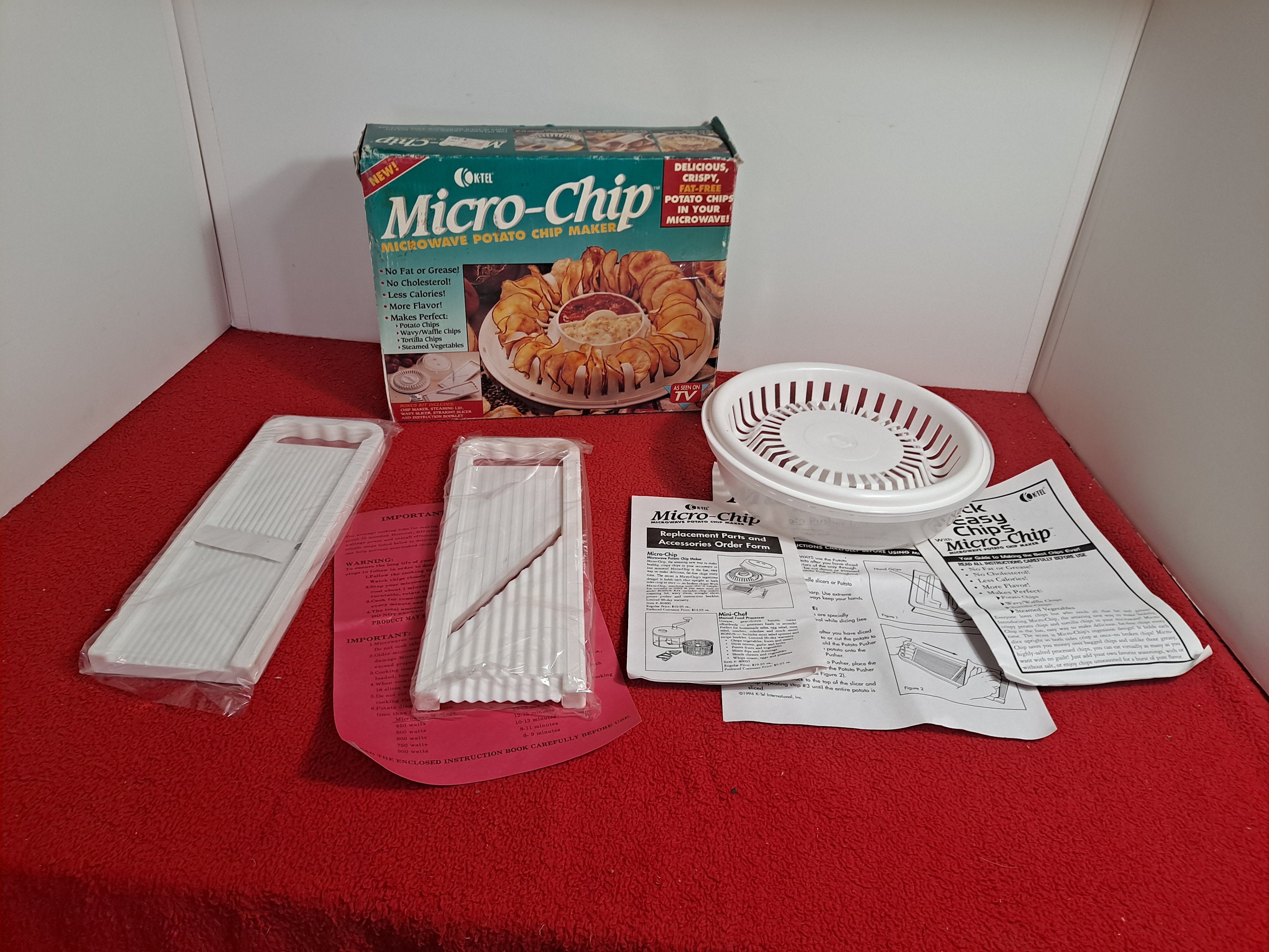 Microwave Oven Kitchen Potato Fruit Crisp Chip Maker Slicer Baking