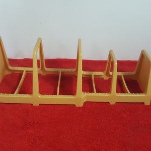 Vintage Rubbermaid dish rack 6203, harvest gold dish organizer, plate rack, plate storage, dish plate holder, free shipping