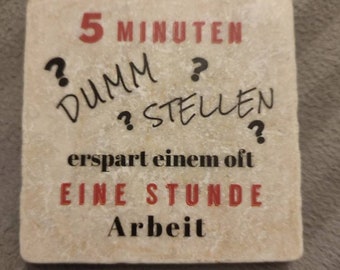 Natur Steinfliese Untersetzer: 5 Minuten