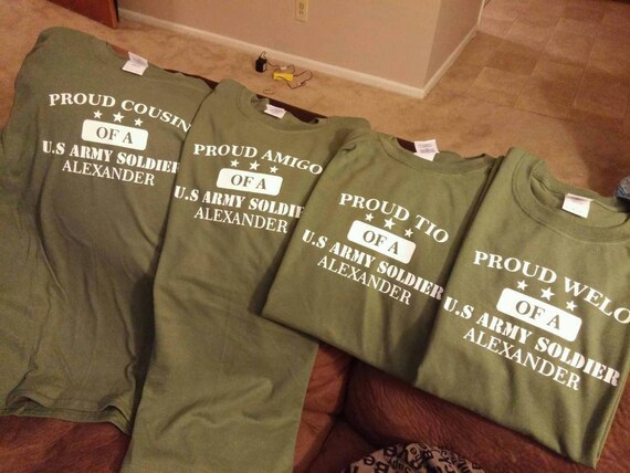 On Sale Custom personalized T-shirt proud of a US Army ...