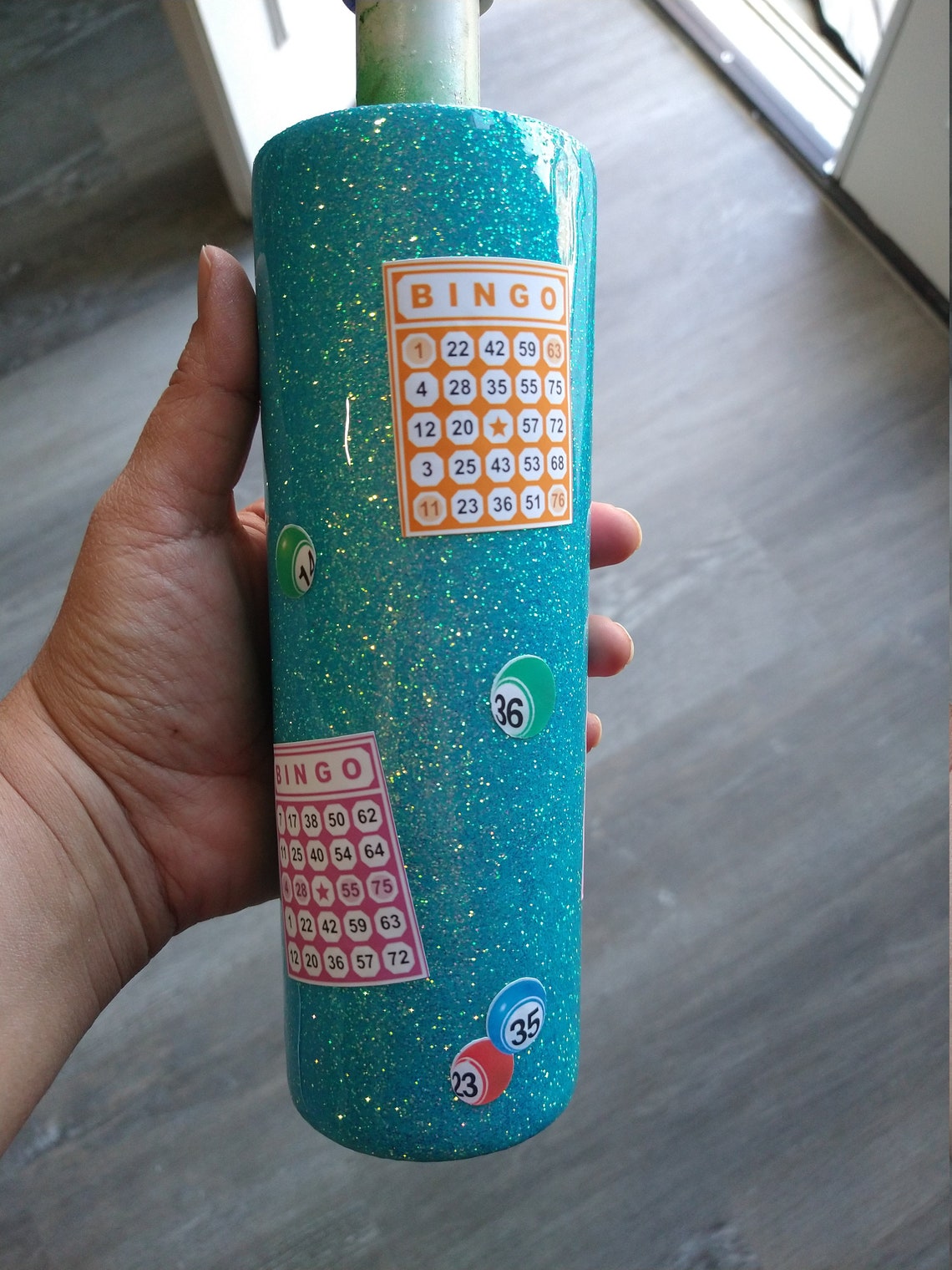 Glitter tumbler bingo tumbler cup Custom personalized Etsy