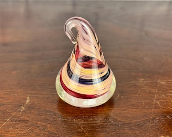 Ron Hinkle Kiss Teardrop Blown Art Glass Paperweight