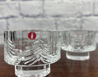 Iittala Kuusi Pair of Pine Tree Candleholders by Jorma Vennola