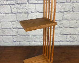 Adjustable Teak Countertop Bookshelf or Product Display Shelf