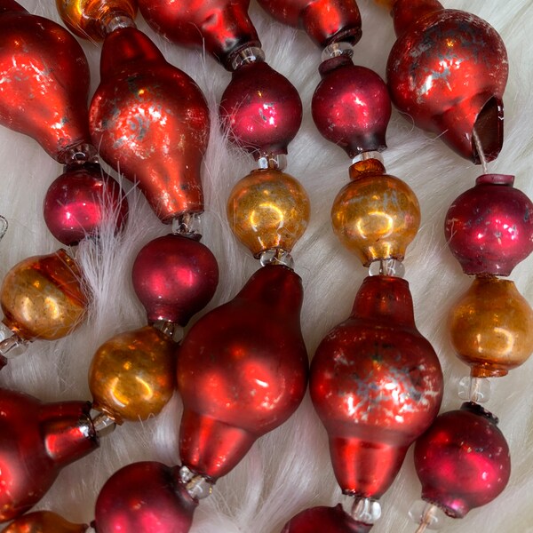 Red Mercury Glass Etsy