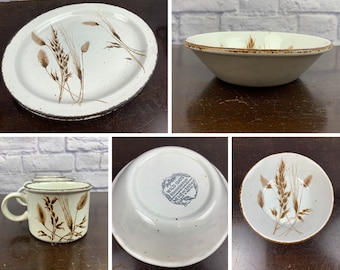 Stonehenge Midwinter Wild Oats Replacement Pieces Plates, Cups, Bowls Individual Pieces Mid Century Boho Neutral Modern Dinnerware