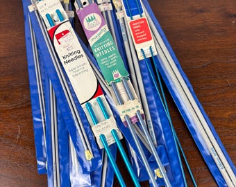 Deadstock Knitting Needles in Original Packaging with Vintage Paper Price Tags, Unused, Choose One