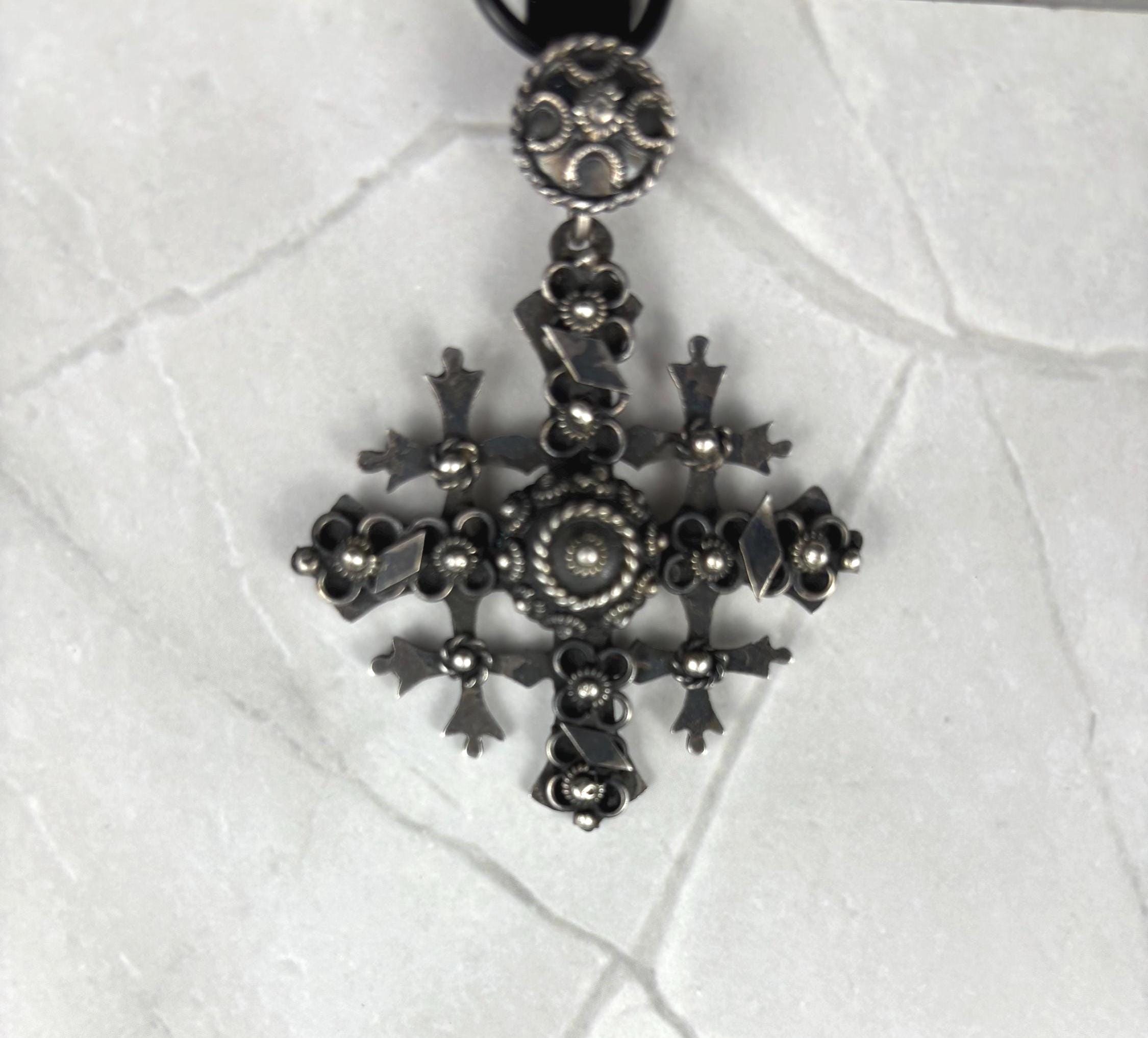 両面デザインメキシコ(TAXCO)製 シルバー925 タ-コイズペンダントトップ Mexican silver taxco cross necklace - Etsy 日本
