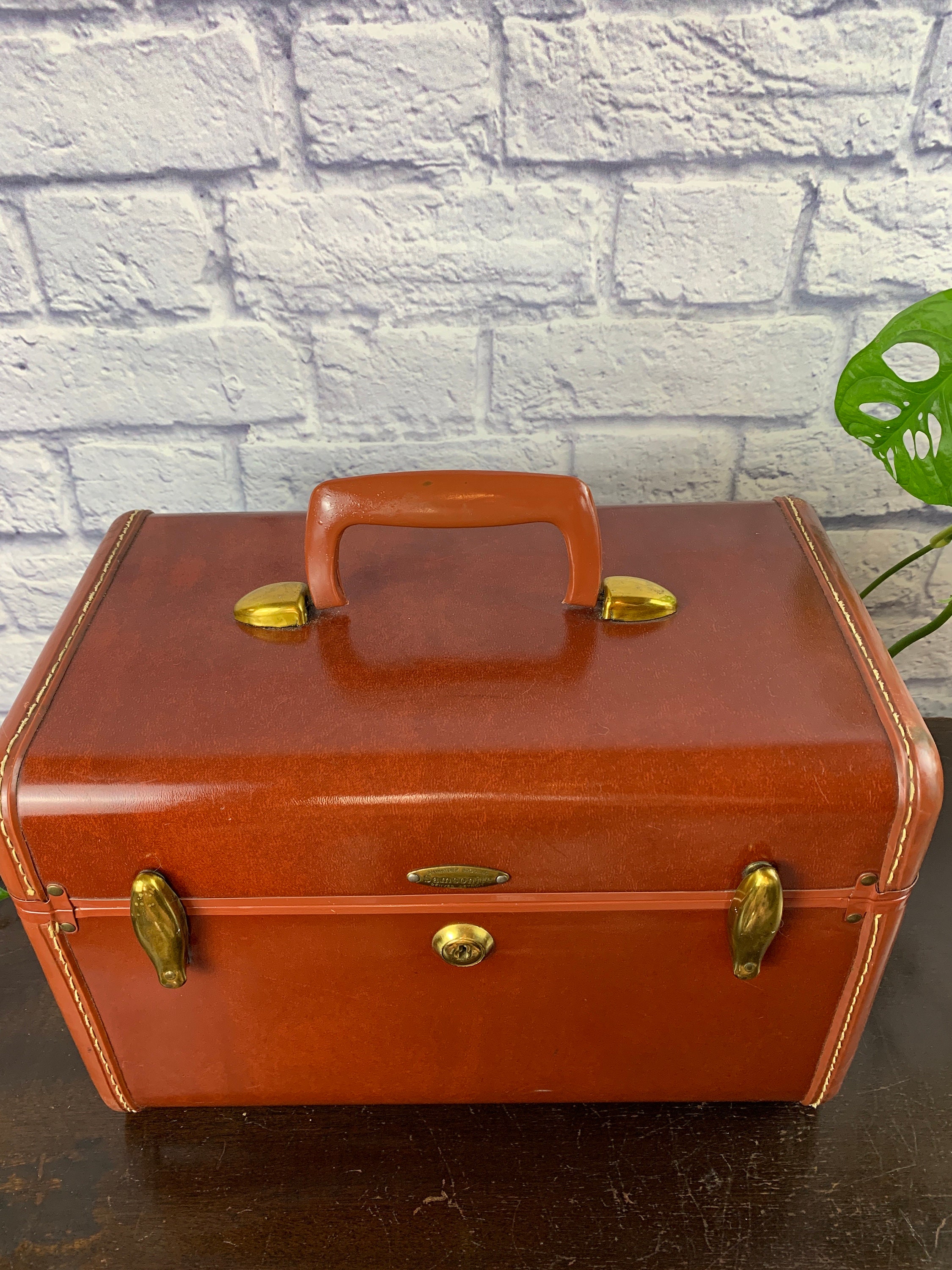 Samsonite Streamlite Train Case Colorado Brown with Mirror Inside