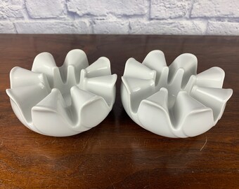 Seltmann Weiden Helena Bavarian White Ceramic Teapot Warmer Candleholder Mid Century Modern Tableware
