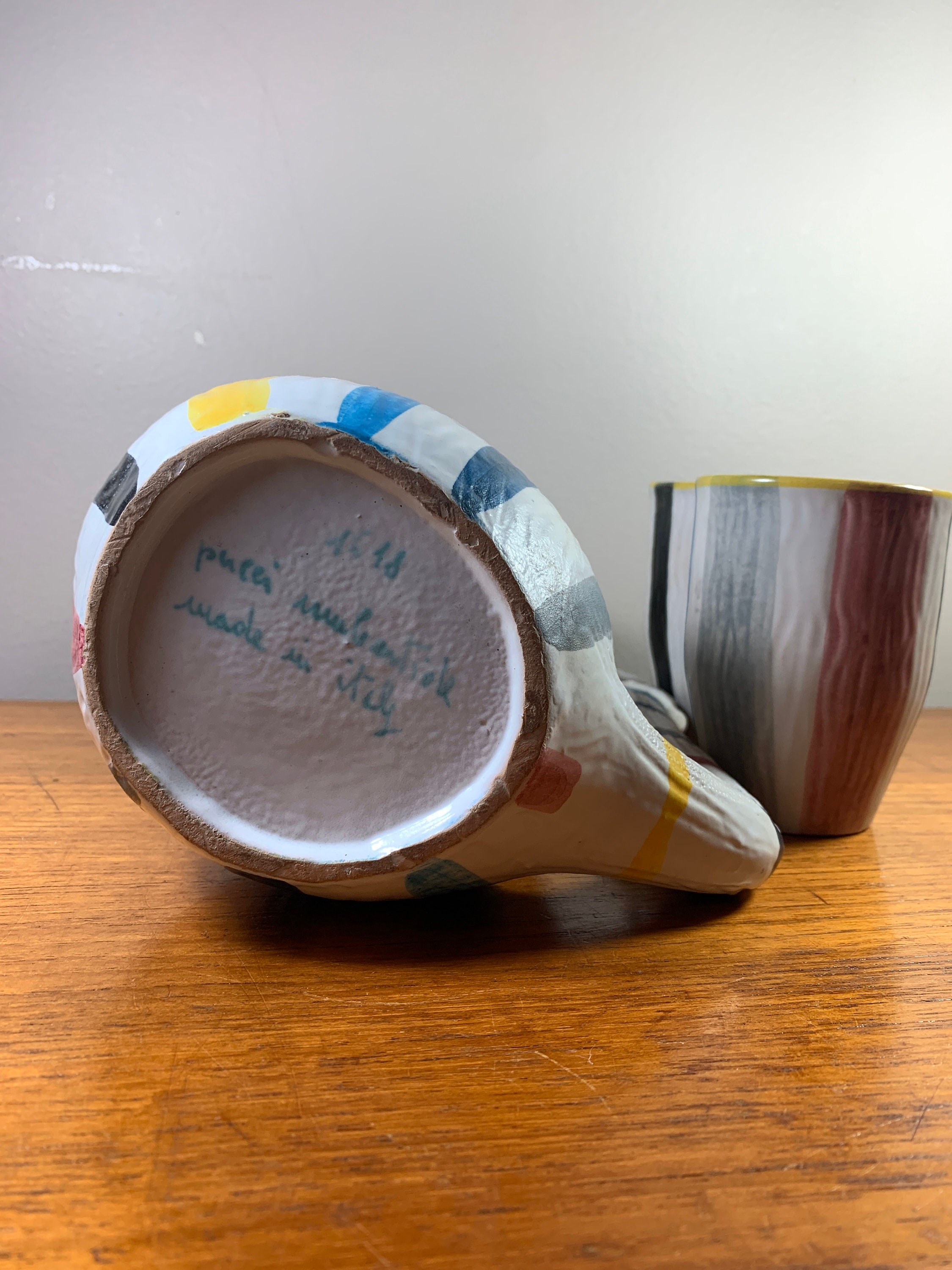 Pitcher and Two Cups by Pucci Umbertide Mid Century Italian Modern