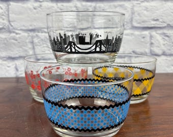 Fishs Eddy Glass Vintage Pattern Storage Bowls Choose Your Pattern