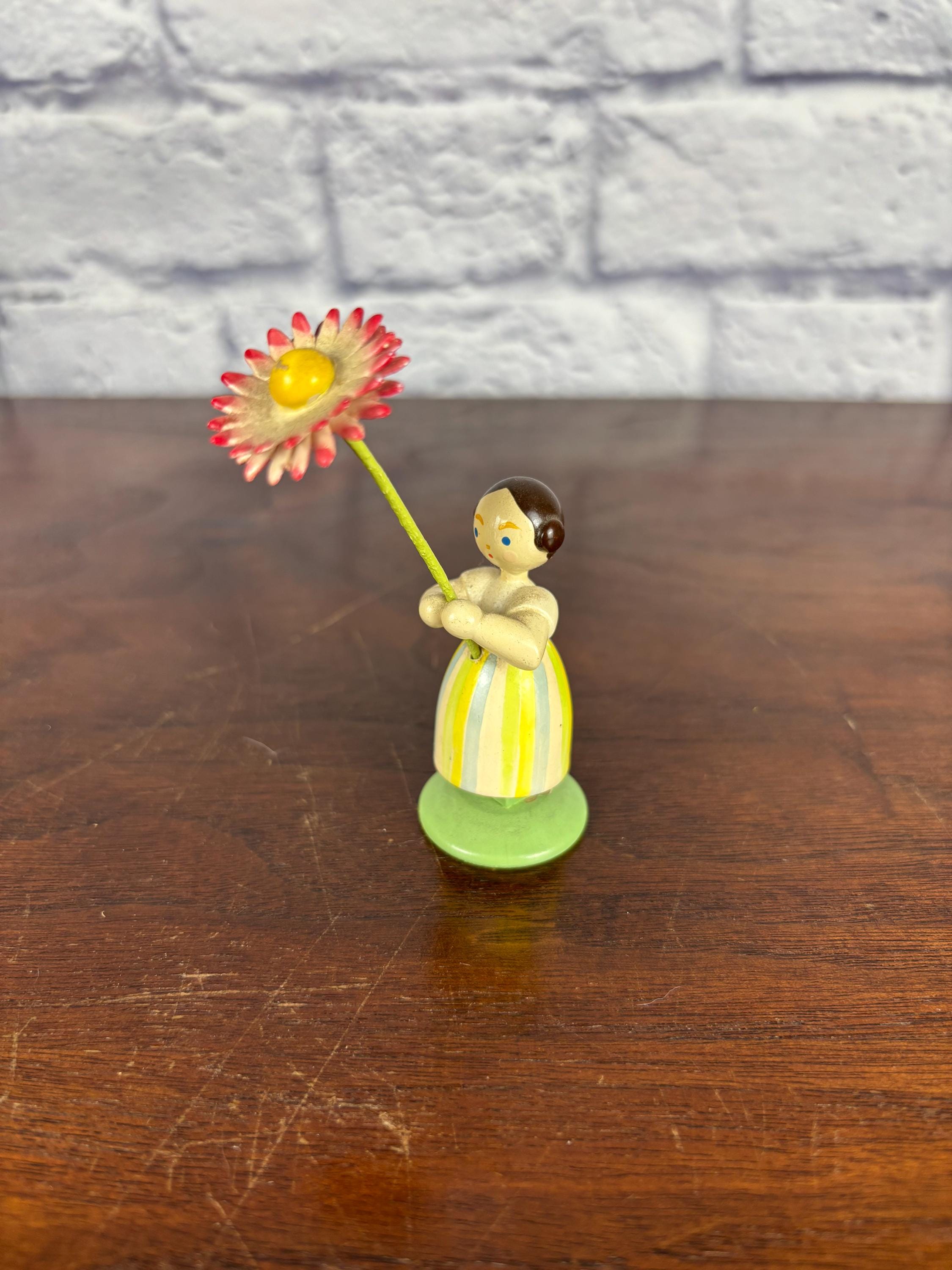 Erzgebirge Wooden Flower Girl - Etsy