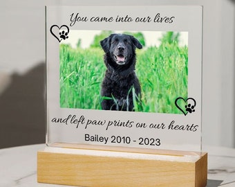 Plaque commémorative pour animaux de compagnie avec support | Perte de cadeau de chien, perte de cadeau de chat, en mémoire aimante, cadeau de deuil pour animaux de compagnie
