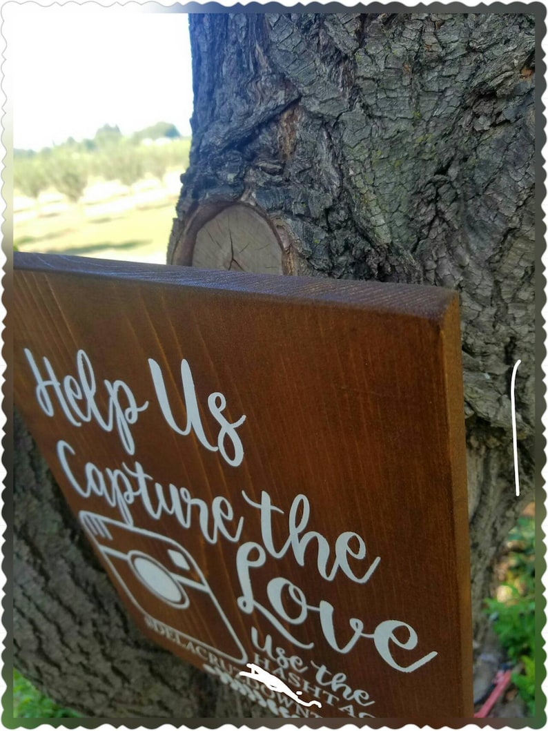 Hashtag wood wedding sign instagram hashtag sign wood Etsy
