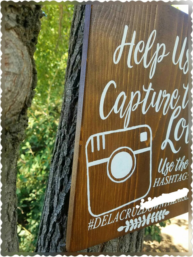 Hashtag wood wedding sign instagram hashtag sign wood Etsy