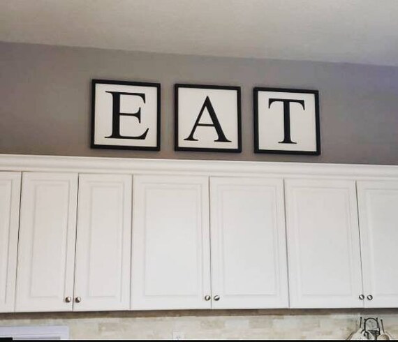 Eat Individual Letter Signs Kitchen Decor Dining Room Signs Etsy