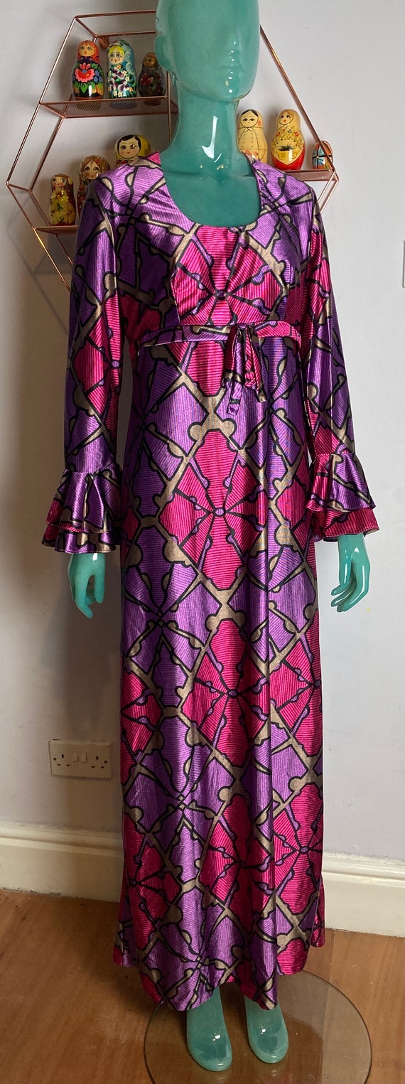 Incredible 1960s, Psychedelic print Maxi Dress 12-