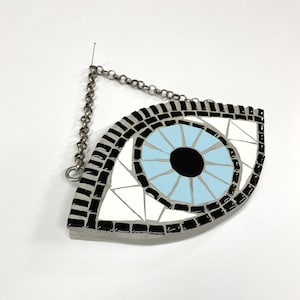 Mosaic Tile Wall Art, Evil Eye Mosaic, Evil Eye Home Decor, Third Eye Wall Decor, Outdoor Evil Eye Wall Art, Blue Eye Wall Hanging